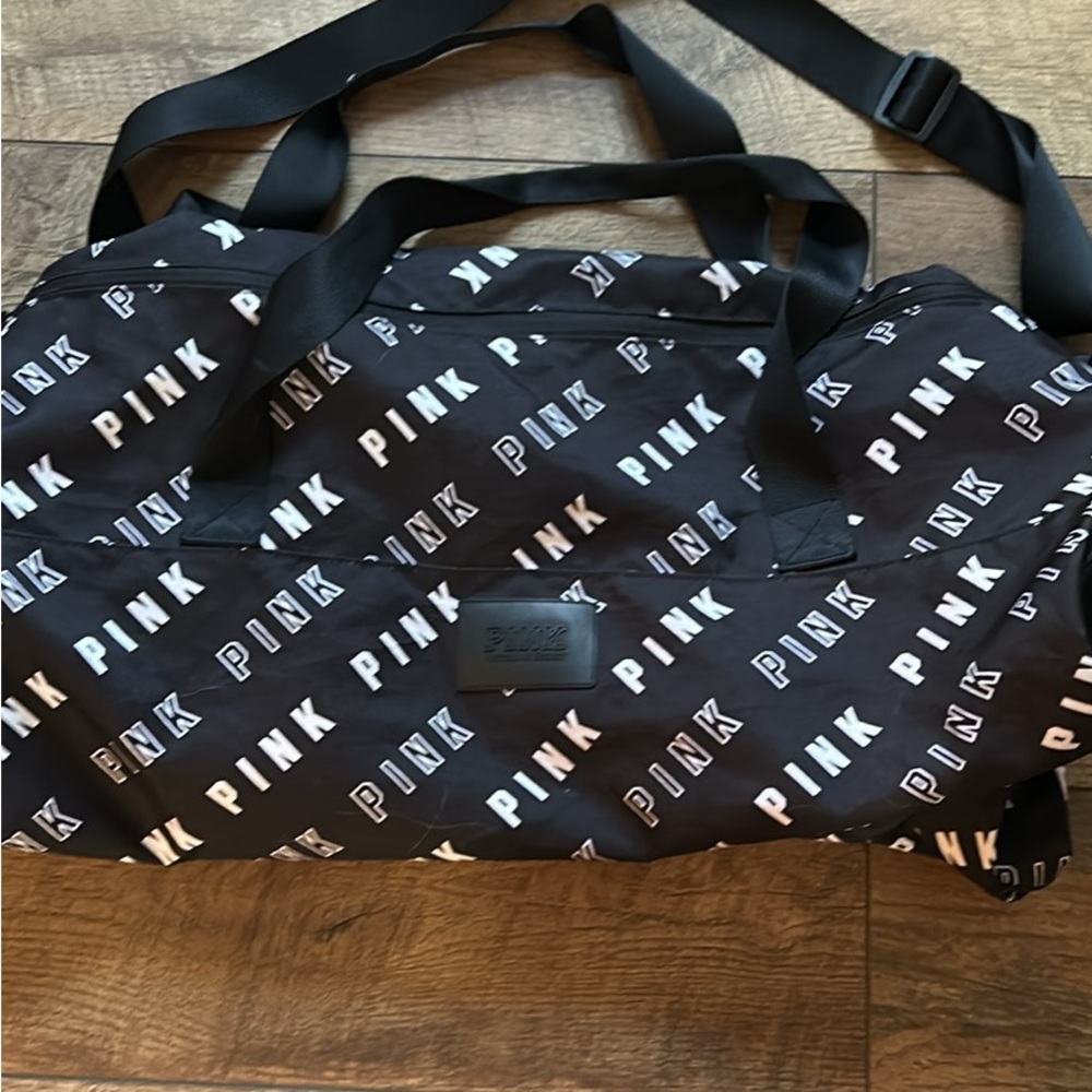 PINK Victoria's Secret Black Duffel Bag